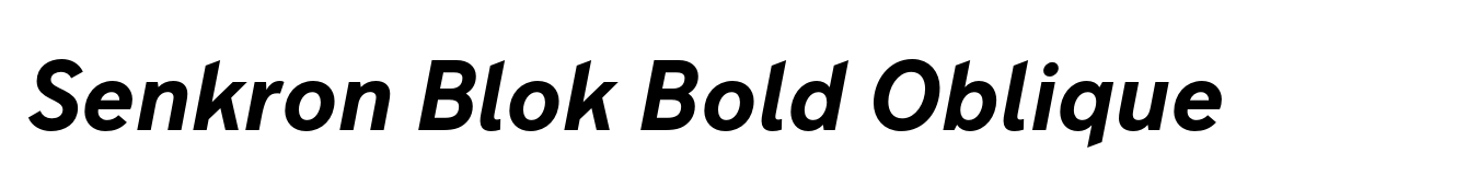 Senkron Blok Bold Oblique